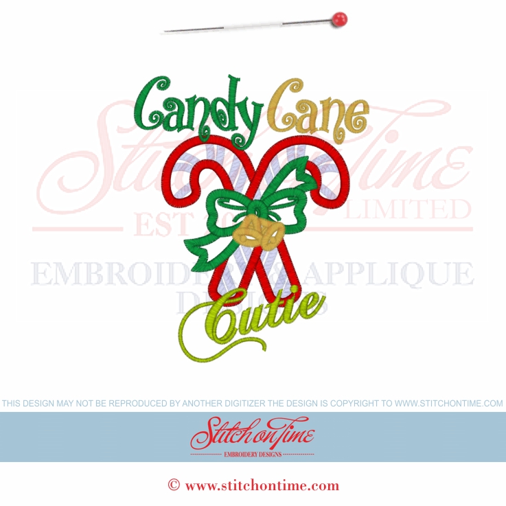 749 Christmas : Candy Cane Cutie Applique 5x7