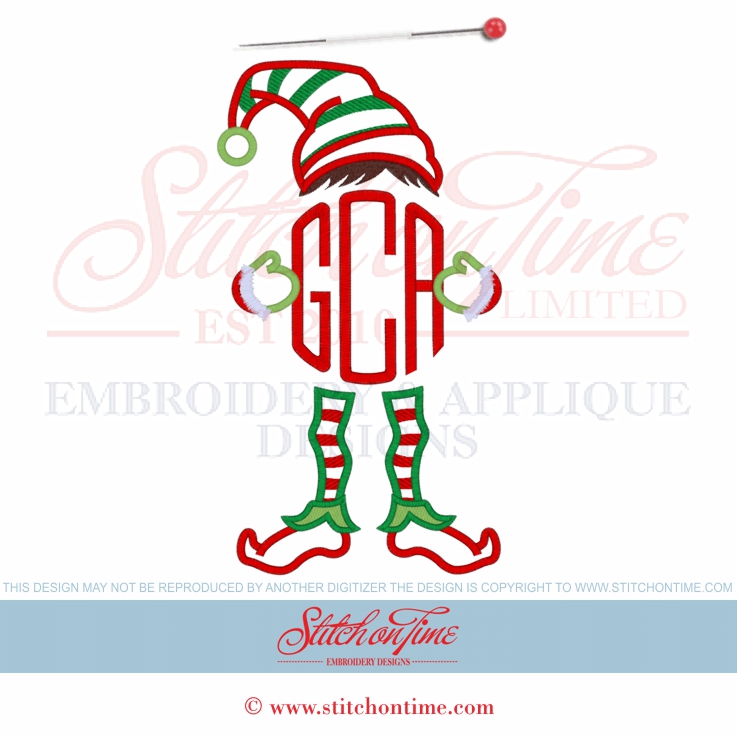 756 Christmas : Elf Monogram Made To Order