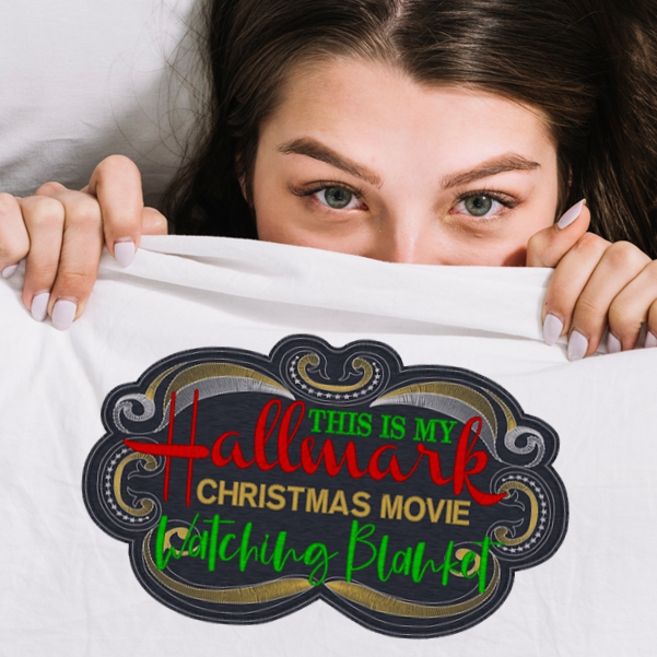 854 Christmas: My Christmas Movie Watching Blanket Applique