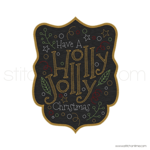 909 Christmas: Holly Jolly Christmas Applique