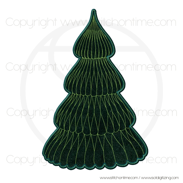 979 Christmas: Honeycomb Christmas Tree Applique