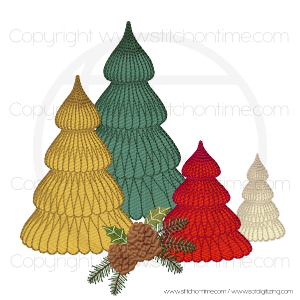 983 Christmas: Honeycomb Christmas Trees