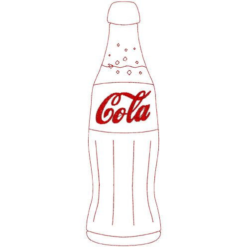 Coke (A11) Cola Bottle Redwork 5x7