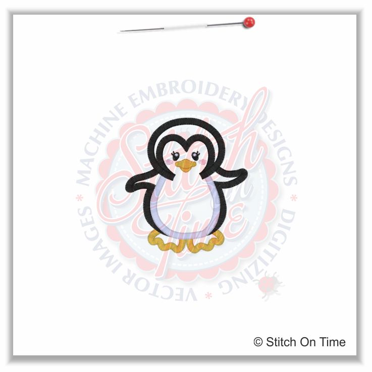 7 Cool Penguins : Penguin Applique 4x4
