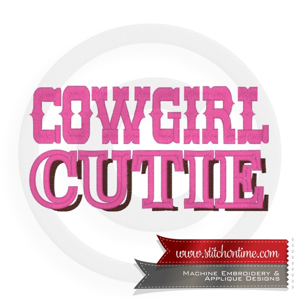 13 Cowgirl : Cowgirl Cutie Applique 5x7
