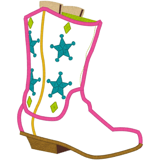 Cowgirl (A6) Boots Applique 4x4