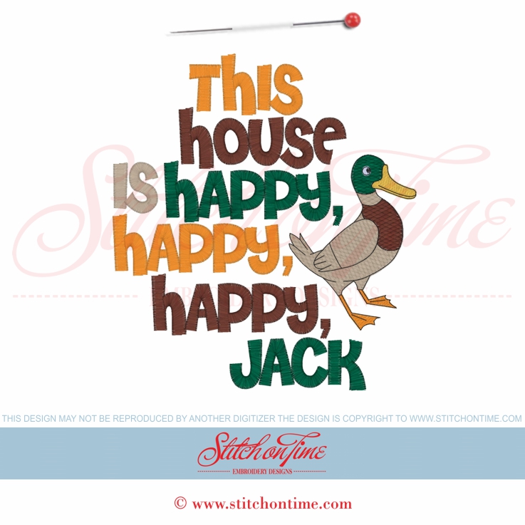 1703 Custom : This House Is Happy Happy Happy 6x10