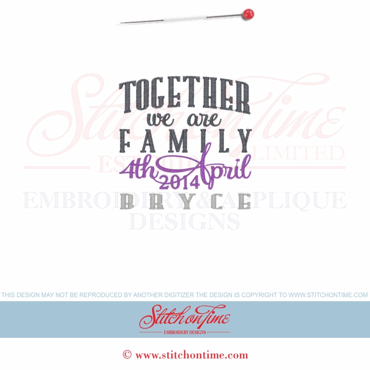 3746 Custom : Together We Are Family Made To Order 4x4