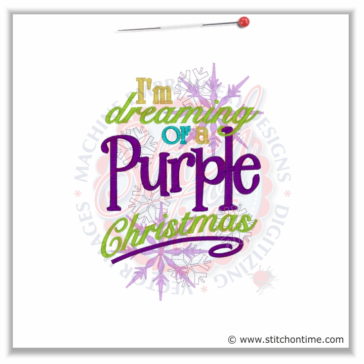 505 Custom : I'm Dreaming Of A Purple christmas 5x7