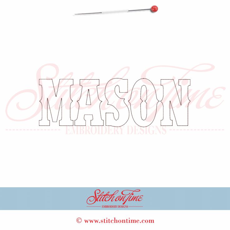 642 Custom : Mason Rough Cut Applique 5x7
