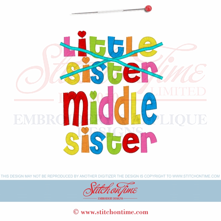 7031 Custom : Little Sister Middle Sister 5x7