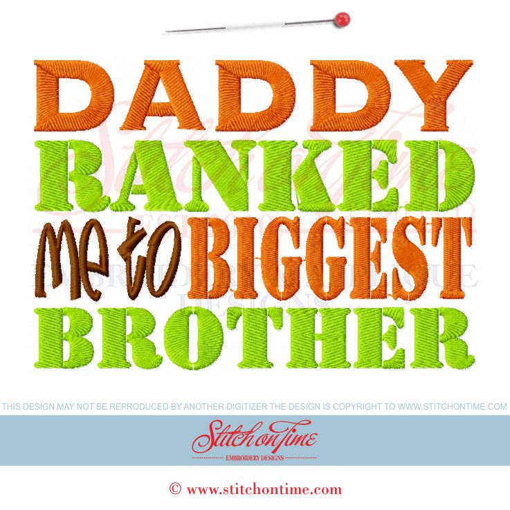 8248 Custom : Daddy Ranked Me To Biggest Brother 5x7