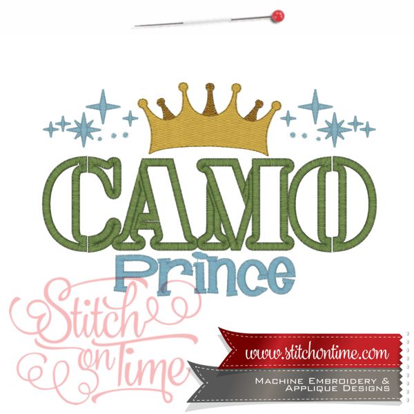 9229 Custom : Camo Prince Applique 5x7
