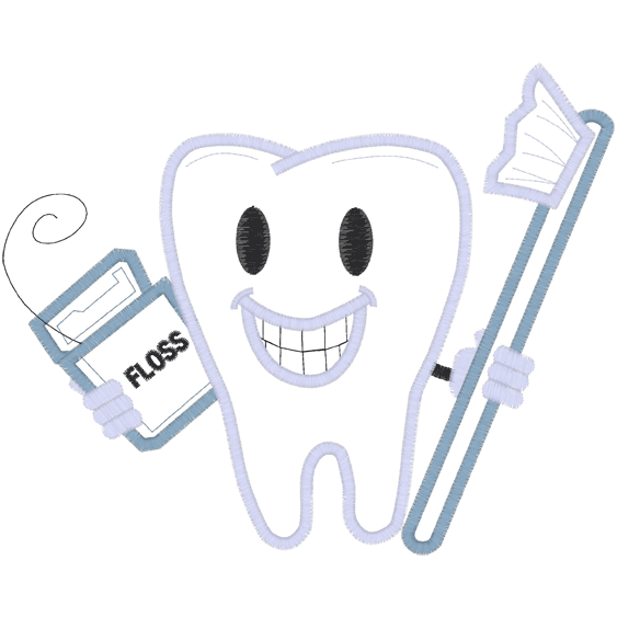 Dentist (A1) Tooth Applique 6x10