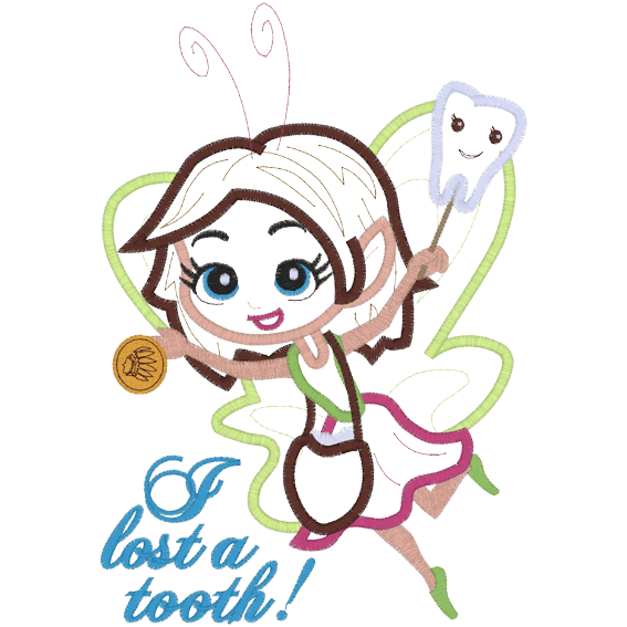 Dentist (A4) Tooth Fairy Applique 5x7