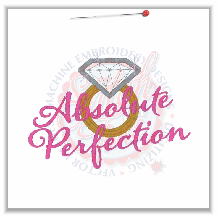 Diamond (4) Ring Absolute Perfection Applique 5x7