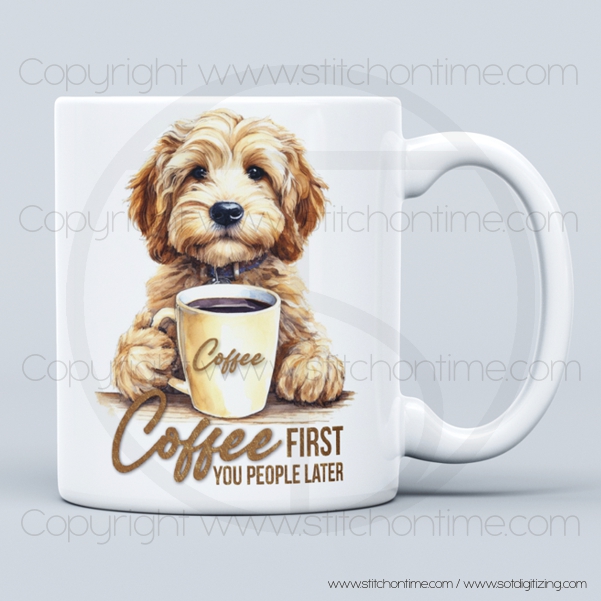 67 DOGS : Cockapoo Coffee First Mug Wrap
