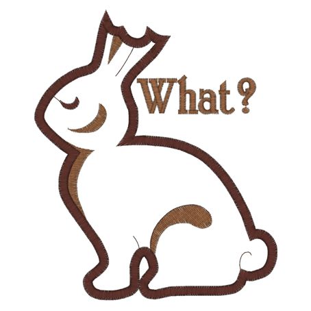 Easter (109) Chocolate Bunny Applique 5x7