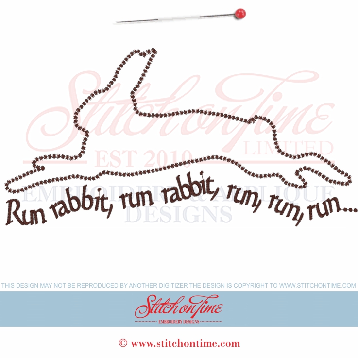 172 Easter : Run Rabbit, Run Rabbit Applique 2 Hoop Sizes