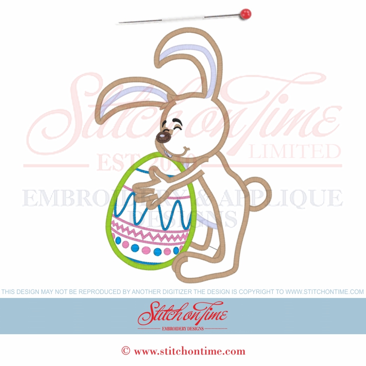 175 Easter : Bunny Rabbit Applique 2 Hoop Sizes