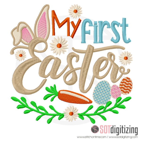 222 Easter : My First Easter Bunny, Eggs, Flowers