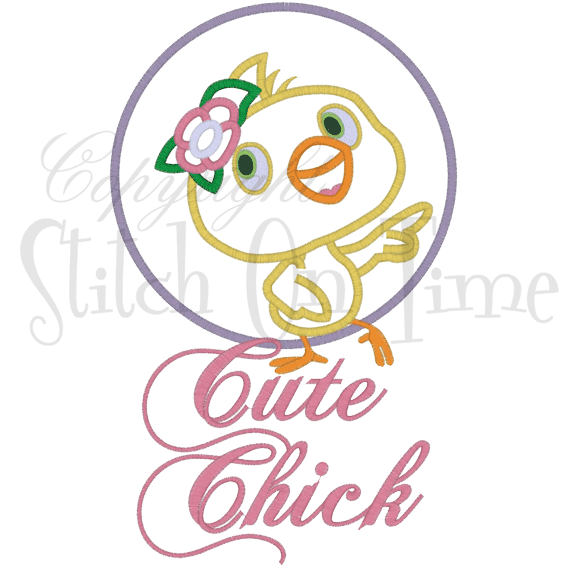 Easter (B44) Cute Chick Applique 6x10