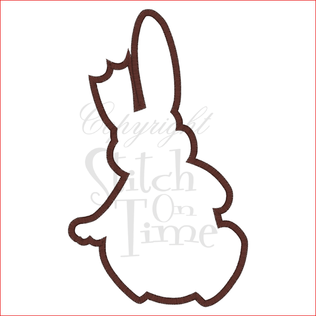 Easter (97) Chocolate Bunny Rabbit Applique 5x7