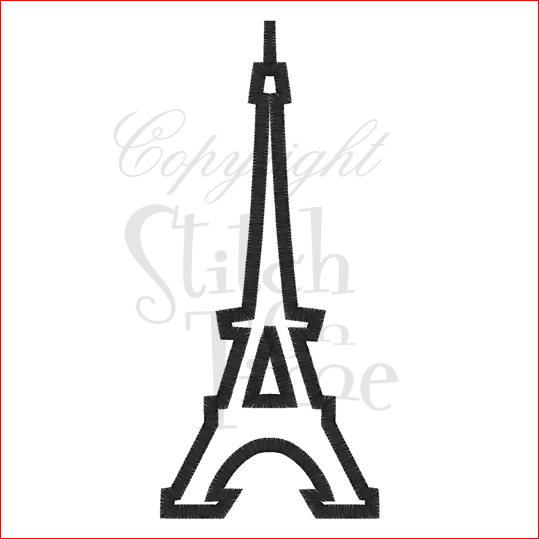Eiffel (5) Eiffel Tower Applique 6x10