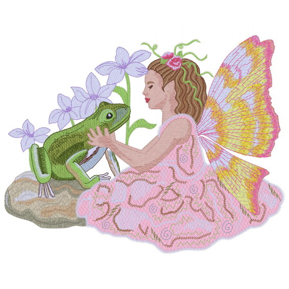 fairytale (53) Fairy & Frog 6x10