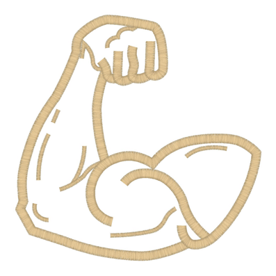 Fitness (1) Muscle Arm Applique 5x7