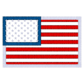 Flags (A37) USA Flag Applique 4x4