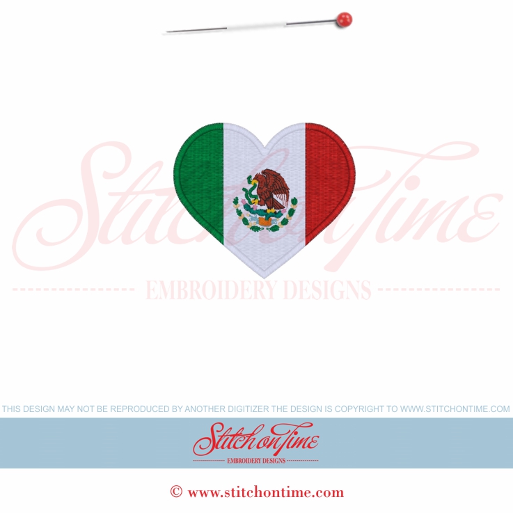 62 Flags : Mexican Heart Flag 4x4