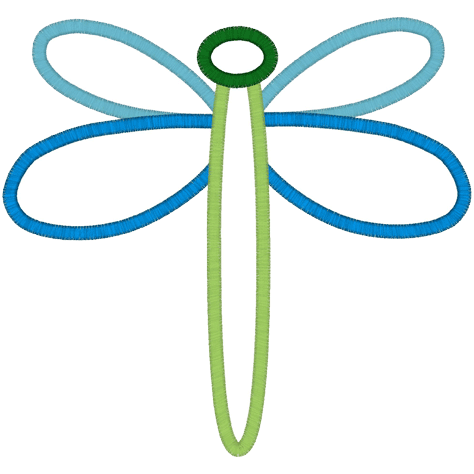 Flower Power (A14) Dragonfly Applique 5x7