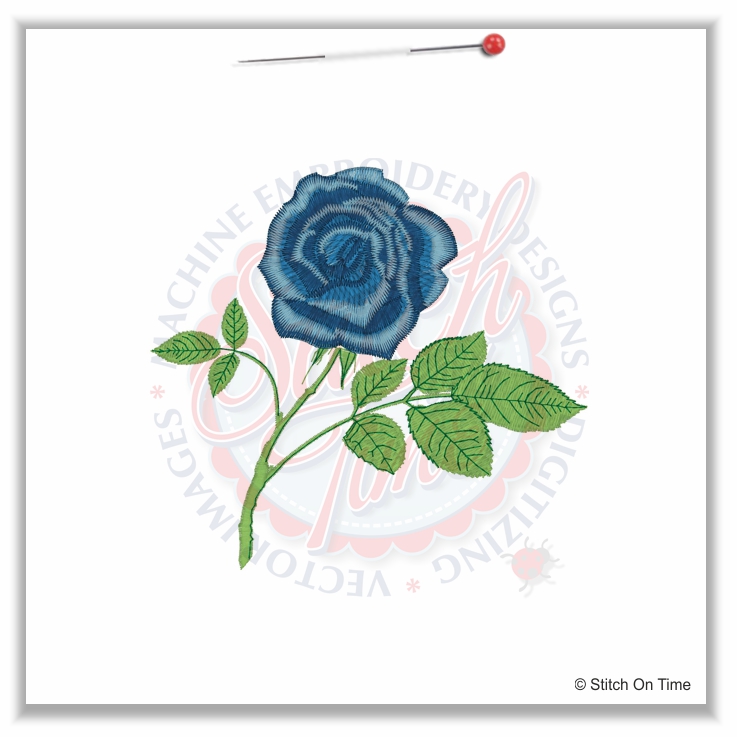 26 Flower Power : Blue Rose 5x7