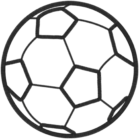 Football (B46) Soccer Ball Applique 6x10