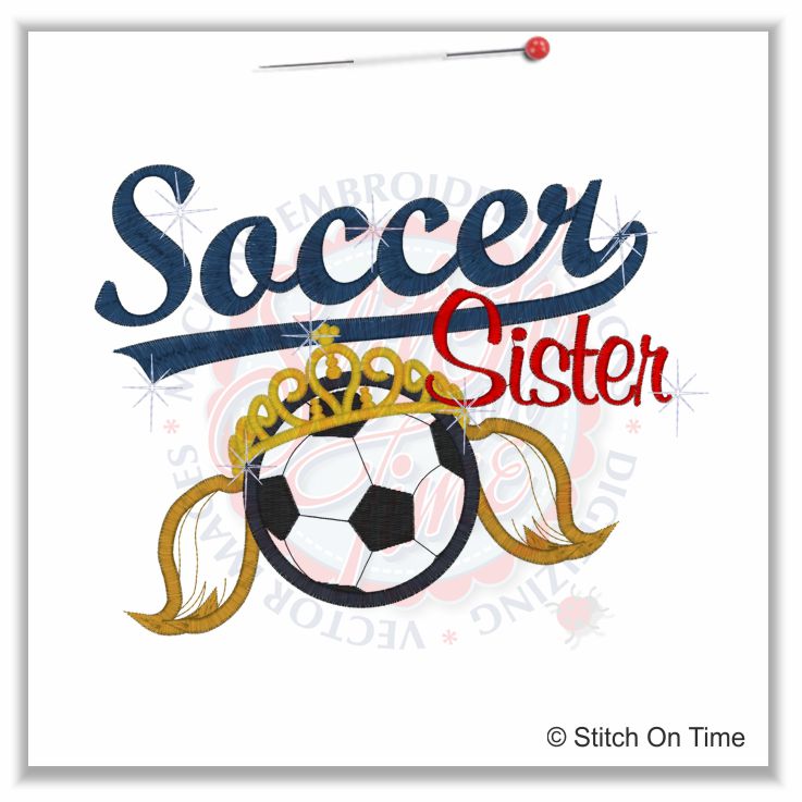 66 Football : Soccer Sister Applique 6x10