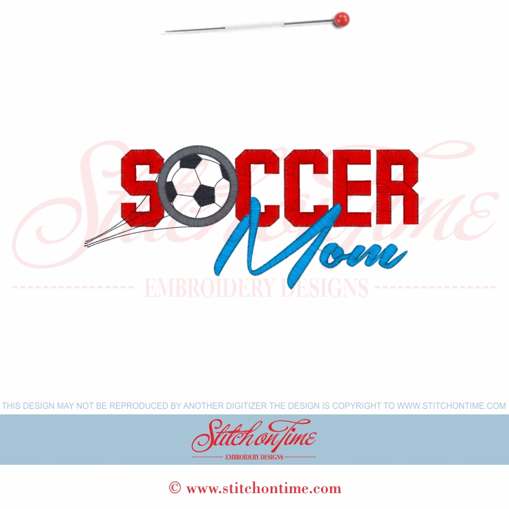 77 Football : Soccer Mom Applique 5x7