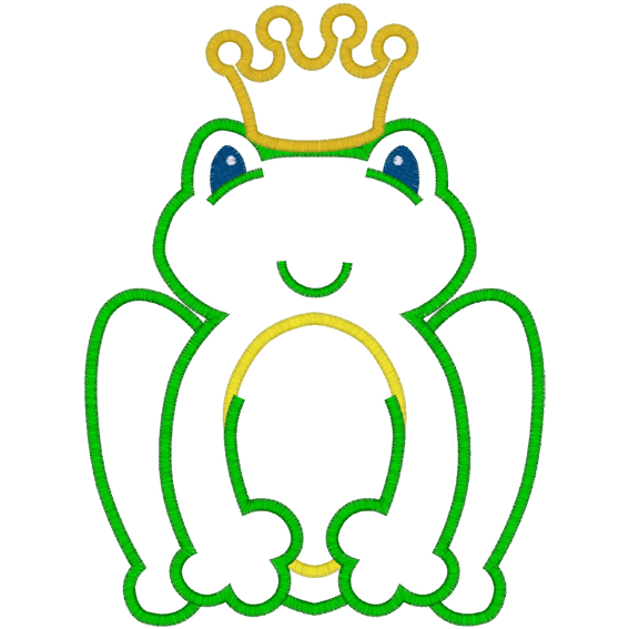 Freddy (A3) Frog Prince Applique 6x10
