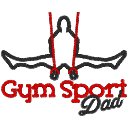 Gymnast (A10) Gym Sport Dad Applique 5x7