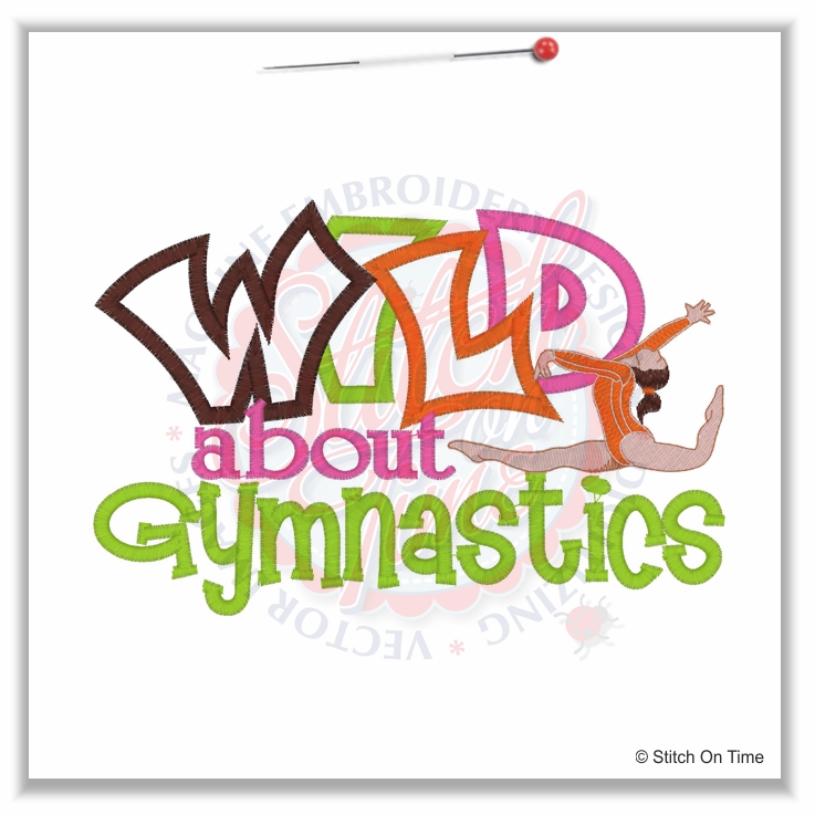 29 Gymnastics : Wild About Gymnastics Applique 5x7