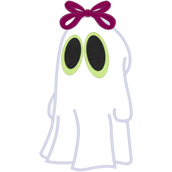 Halloween (A102) Ghost Applique 6x10