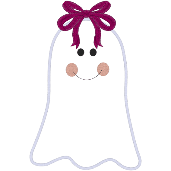 Halloween (A107) Ghost Applique 6x10