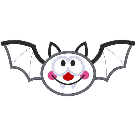 Halloween (A163) Bat Applique 6x10