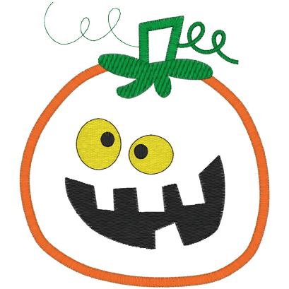 Halloween (A197) Pumpkin Applique 4x4
