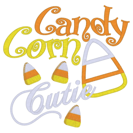 Halloween (221) Candy Corn Cutie Applique 6x10