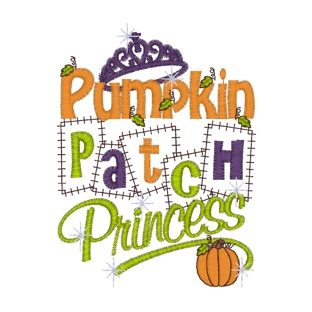 Halloween (250) Pumpkin Patch Princess Applique 4x4