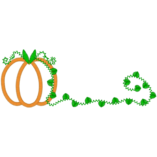 Halloween (A54) Pumpkin Applique 5x7
