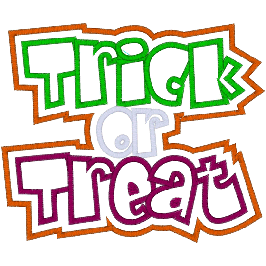 Halloween (A91) Trick or Treat Applique 5x7