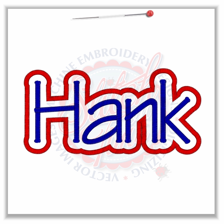 Names (1) Hank Applique 5x7