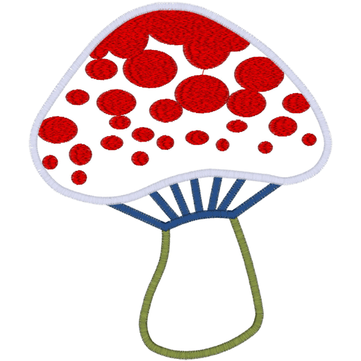 Hill House (A5) Toadstool Applique 6x10